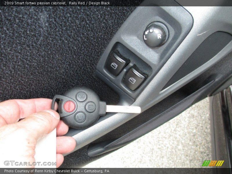 Rally Red / Design Black 2009 Smart fortwo passion cabriolet