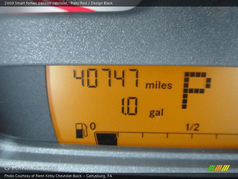 Rally Red / Design Black 2009 Smart fortwo passion cabriolet