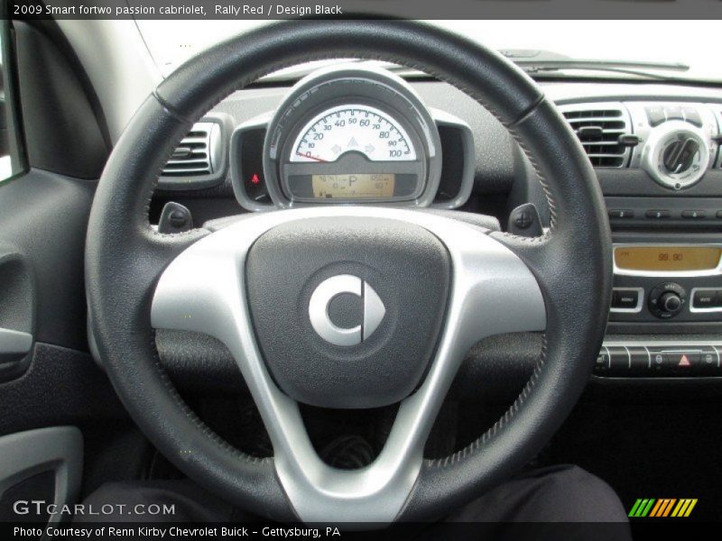 Rally Red / Design Black 2009 Smart fortwo passion cabriolet