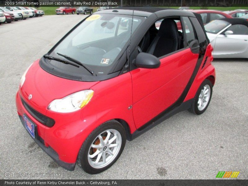 Rally Red / Design Black 2009 Smart fortwo passion cabriolet