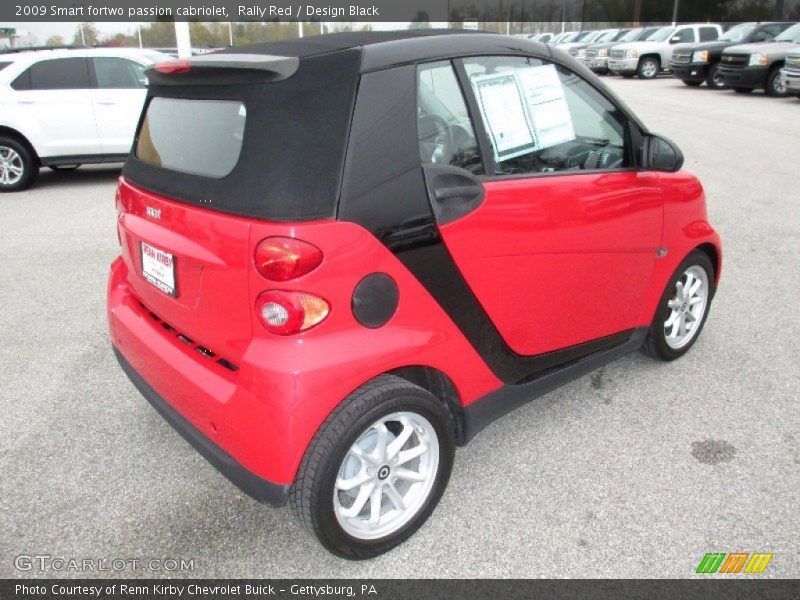 Rally Red / Design Black 2009 Smart fortwo passion cabriolet