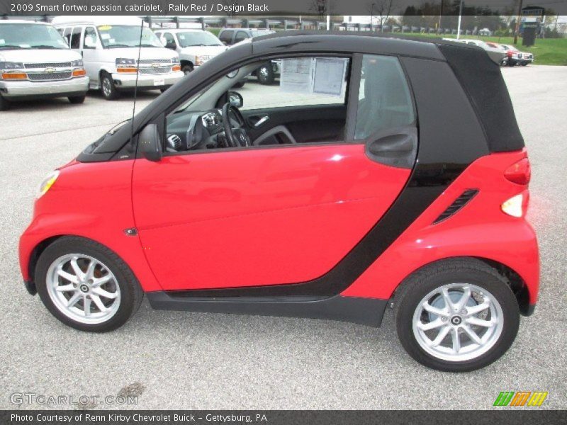 Rally Red / Design Black 2009 Smart fortwo passion cabriolet
