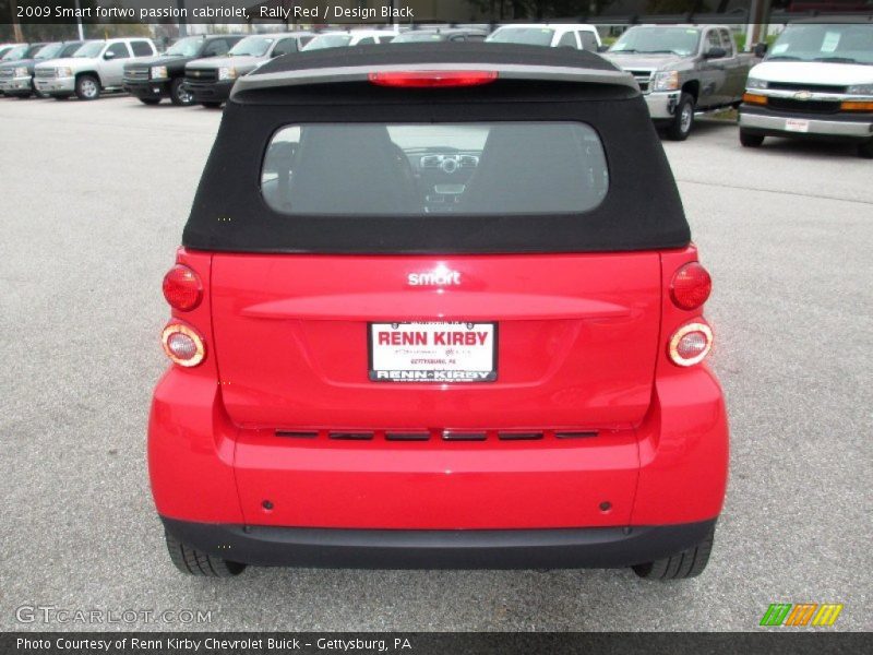 Rally Red / Design Black 2009 Smart fortwo passion cabriolet