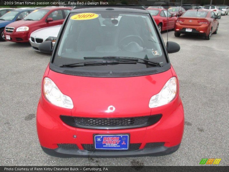Rally Red / Design Black 2009 Smart fortwo passion cabriolet