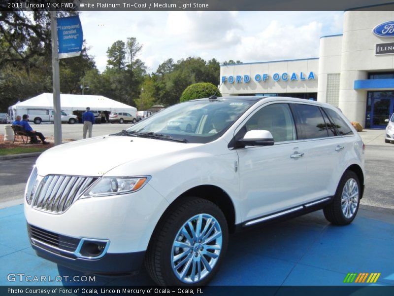 White Platinum Tri-Coat / Medium Light Stone 2013 Lincoln MKX FWD