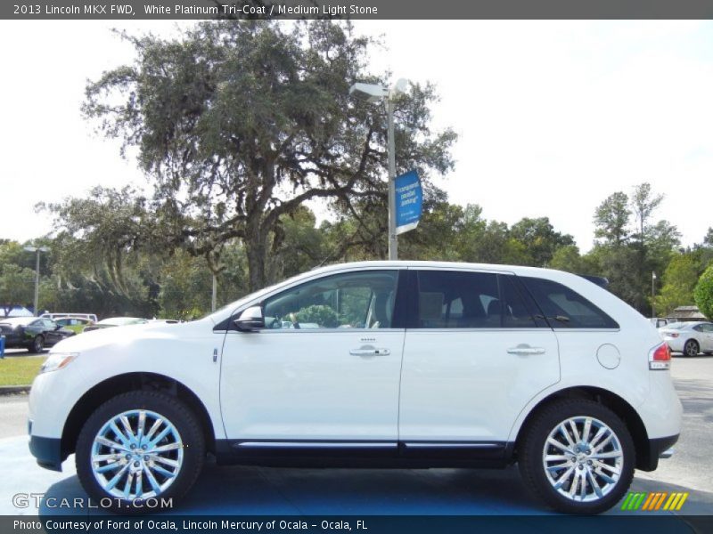 White Platinum Tri-Coat / Medium Light Stone 2013 Lincoln MKX FWD