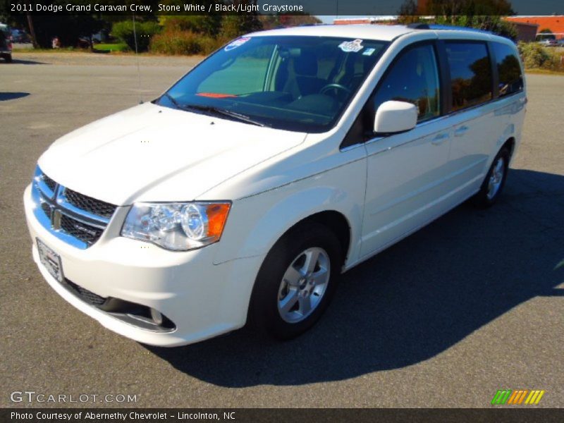 Stone White / Black/Light Graystone 2011 Dodge Grand Caravan Crew