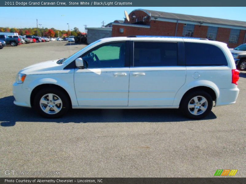 Stone White / Black/Light Graystone 2011 Dodge Grand Caravan Crew