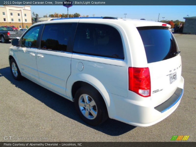 Stone White / Black/Light Graystone 2011 Dodge Grand Caravan Crew
