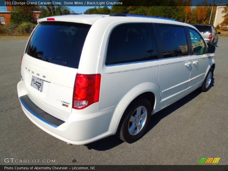 Stone White / Black/Light Graystone 2011 Dodge Grand Caravan Crew