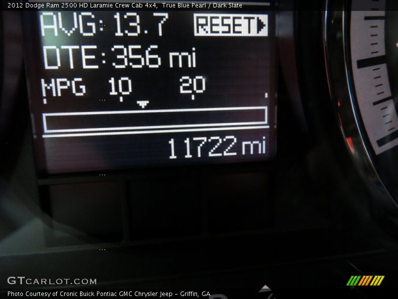 True Blue Pearl / Dark Slate 2012 Dodge Ram 2500 HD Laramie Crew Cab 4x4