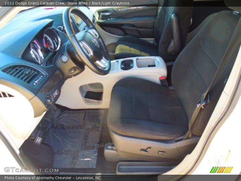 Stone White / Black/Light Graystone 2011 Dodge Grand Caravan Crew