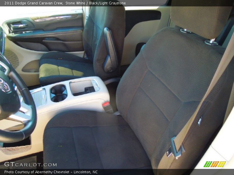 Stone White / Black/Light Graystone 2011 Dodge Grand Caravan Crew