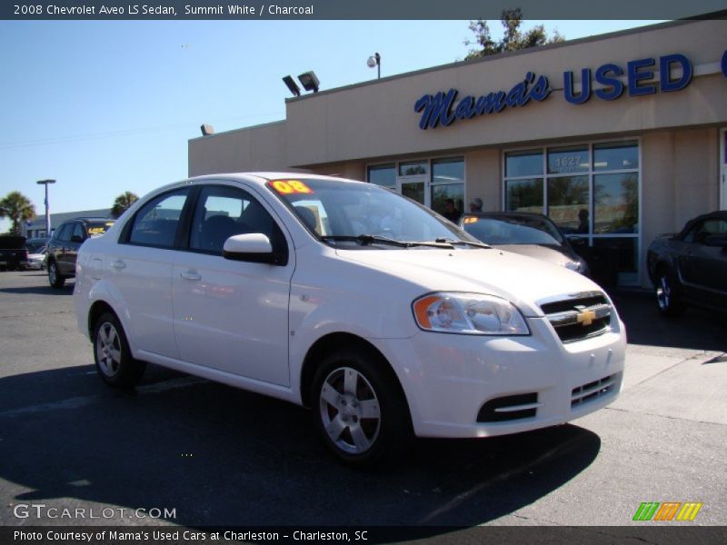 Summit White / Charcoal 2008 Chevrolet Aveo LS Sedan