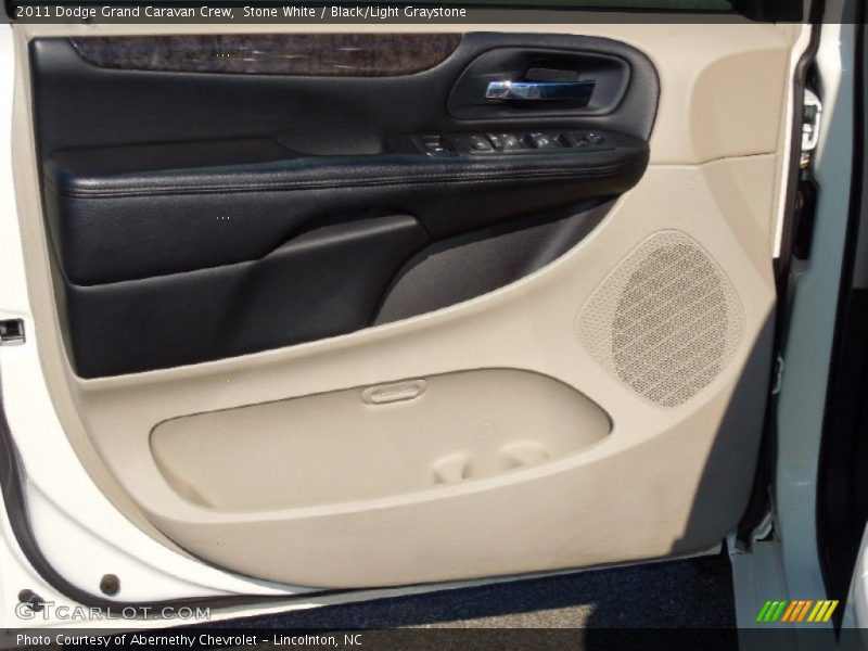 Stone White / Black/Light Graystone 2011 Dodge Grand Caravan Crew