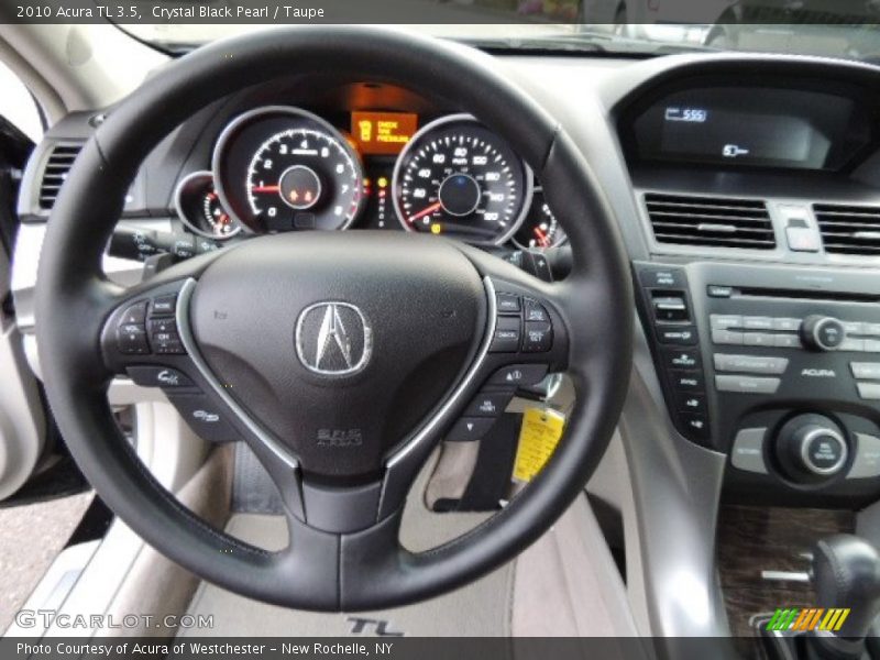 Crystal Black Pearl / Taupe 2010 Acura TL 3.5