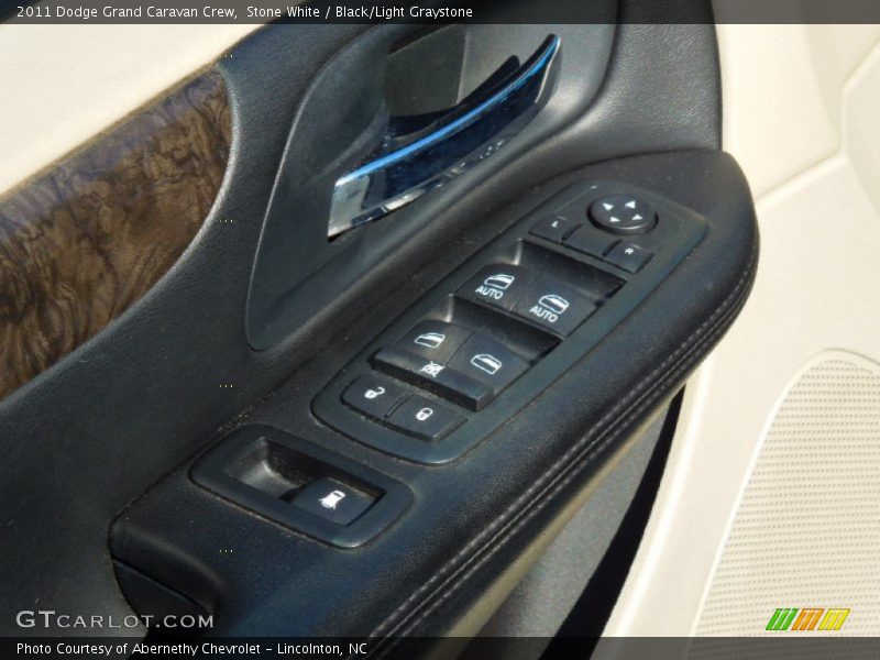 Stone White / Black/Light Graystone 2011 Dodge Grand Caravan Crew