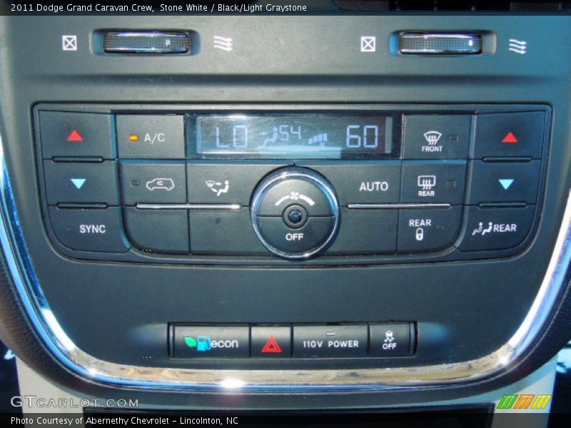 Stone White / Black/Light Graystone 2011 Dodge Grand Caravan Crew