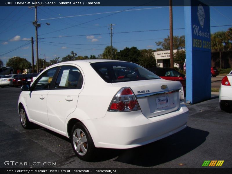 Summit White / Charcoal 2008 Chevrolet Aveo LS Sedan
