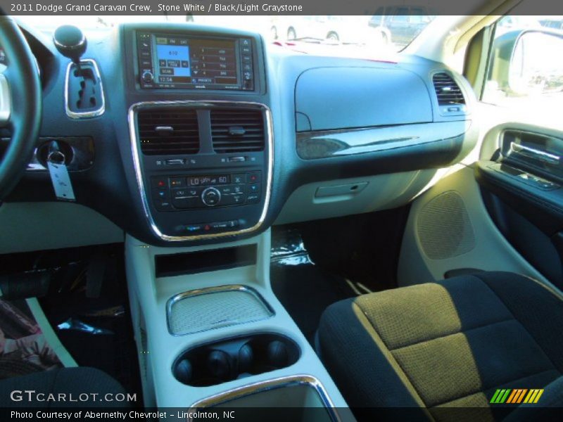 Stone White / Black/Light Graystone 2011 Dodge Grand Caravan Crew