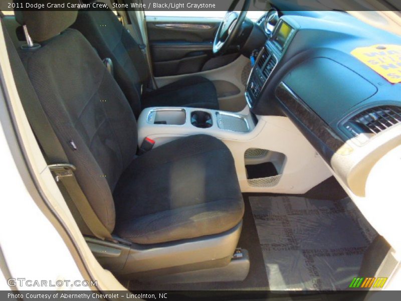 Stone White / Black/Light Graystone 2011 Dodge Grand Caravan Crew