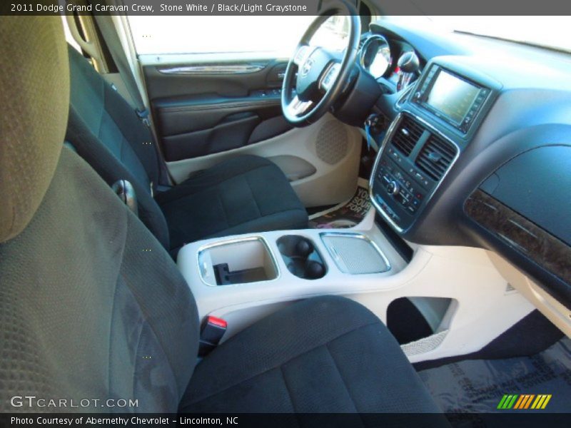 Stone White / Black/Light Graystone 2011 Dodge Grand Caravan Crew