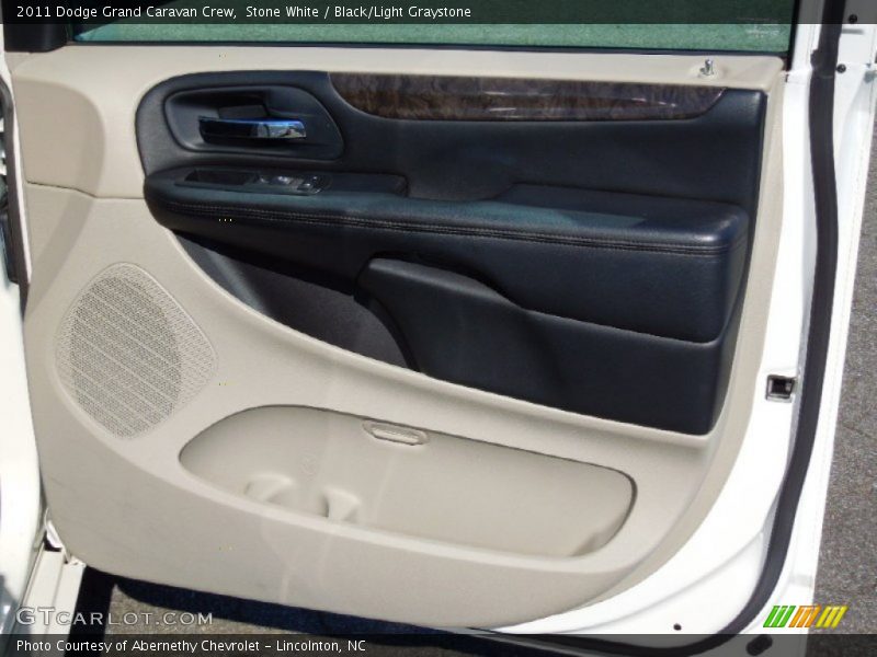 Stone White / Black/Light Graystone 2011 Dodge Grand Caravan Crew