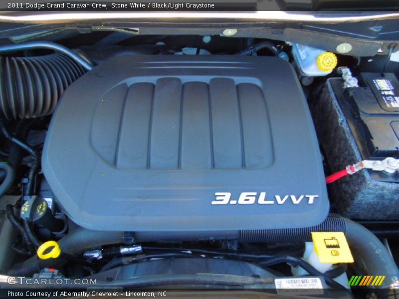 Stone White / Black/Light Graystone 2011 Dodge Grand Caravan Crew