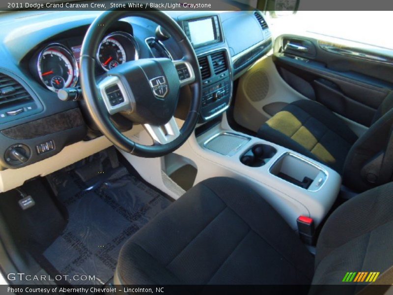 Stone White / Black/Light Graystone 2011 Dodge Grand Caravan Crew