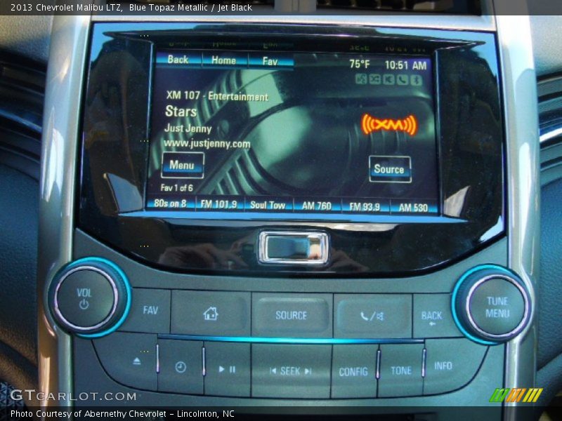 Blue Topaz Metallic / Jet Black 2013 Chevrolet Malibu LTZ