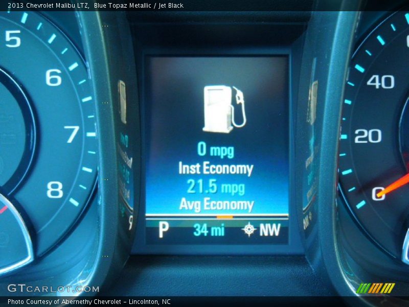 Blue Topaz Metallic / Jet Black 2013 Chevrolet Malibu LTZ