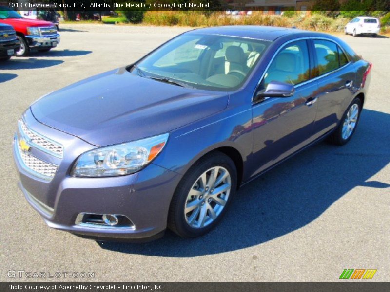 Atlantis Blue Metallic / Cocoa/Light Neutral 2013 Chevrolet Malibu LTZ