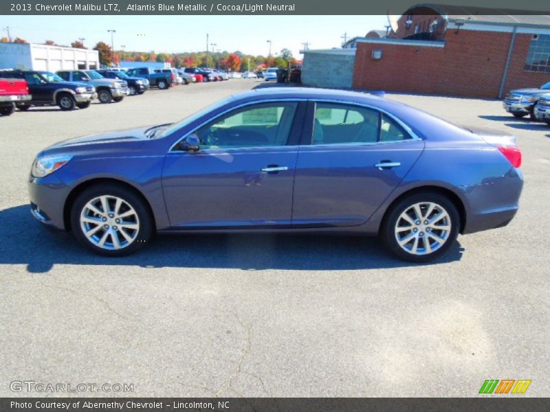 Atlantis Blue Metallic / Cocoa/Light Neutral 2013 Chevrolet Malibu LTZ