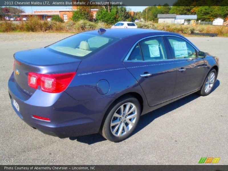 Atlantis Blue Metallic / Cocoa/Light Neutral 2013 Chevrolet Malibu LTZ