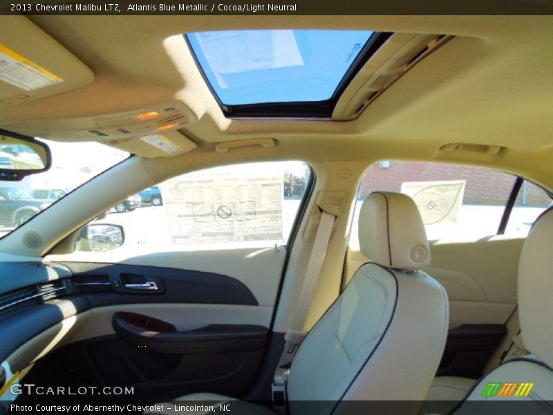 Atlantis Blue Metallic / Cocoa/Light Neutral 2013 Chevrolet Malibu LTZ