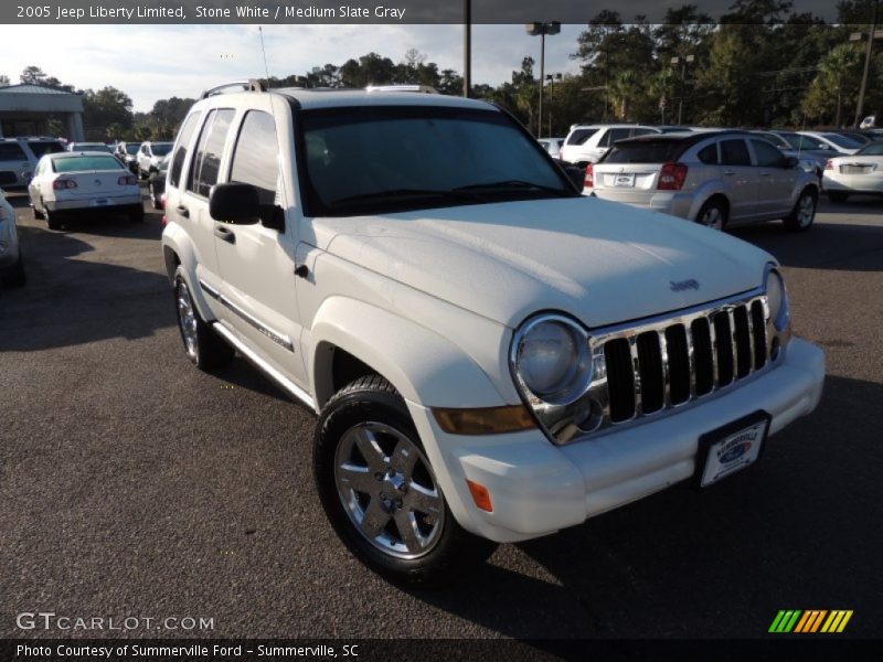 Stone White / Medium Slate Gray 2005 Jeep Liberty Limited