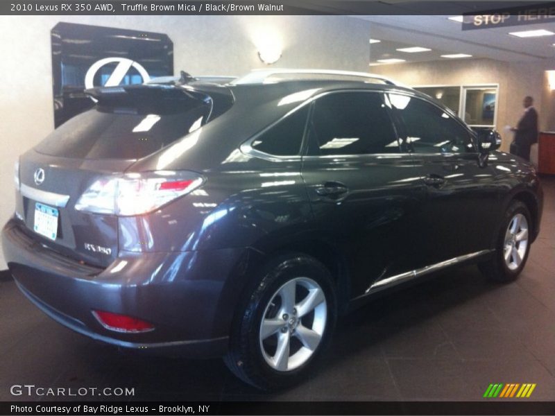 Truffle Brown Mica / Black/Brown Walnut 2010 Lexus RX 350 AWD