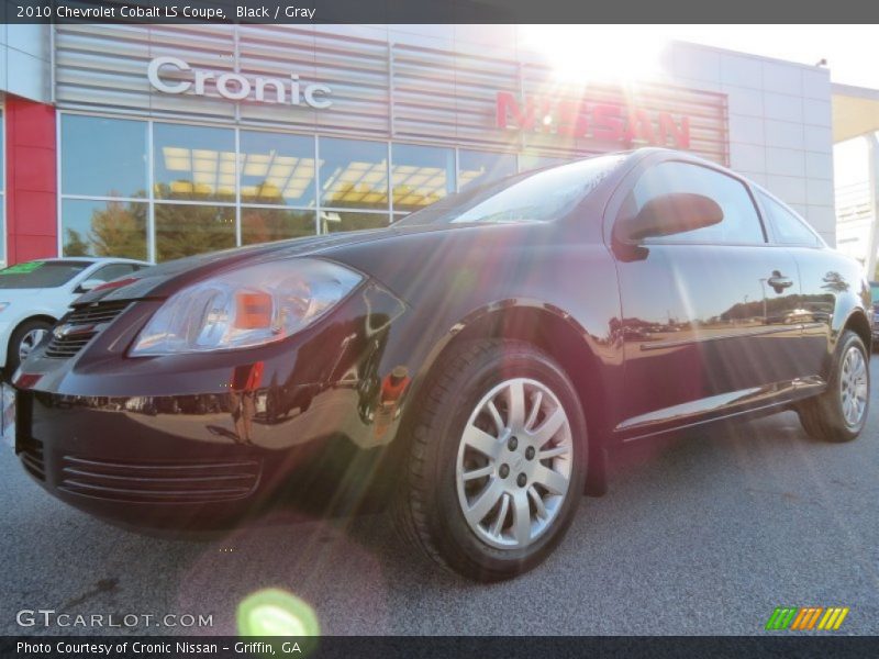 Black / Gray 2010 Chevrolet Cobalt LS Coupe
