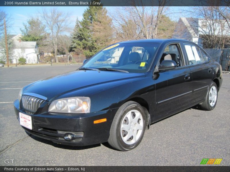 Ebony Black / Gray 2006 Hyundai Elantra Limited Sedan