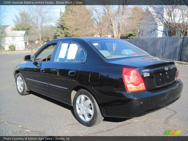 Ebony Black / Gray 2006 Hyundai Elantra Limited Sedan