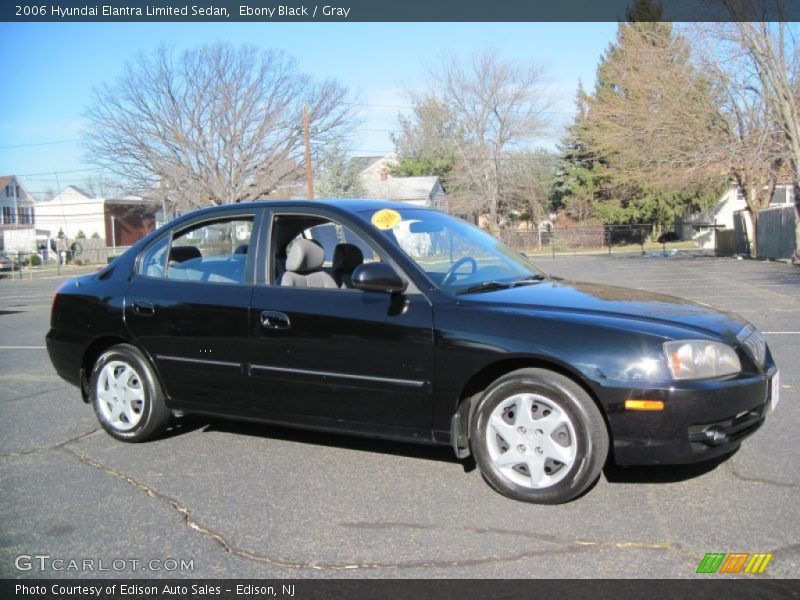 Ebony Black / Gray 2006 Hyundai Elantra Limited Sedan