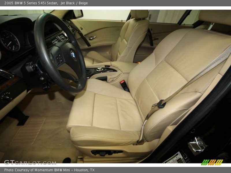 Jet Black / Beige 2005 BMW 5 Series 545i Sedan