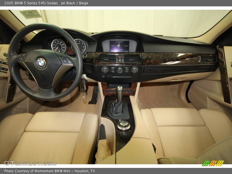 Jet Black / Beige 2005 BMW 5 Series 545i Sedan