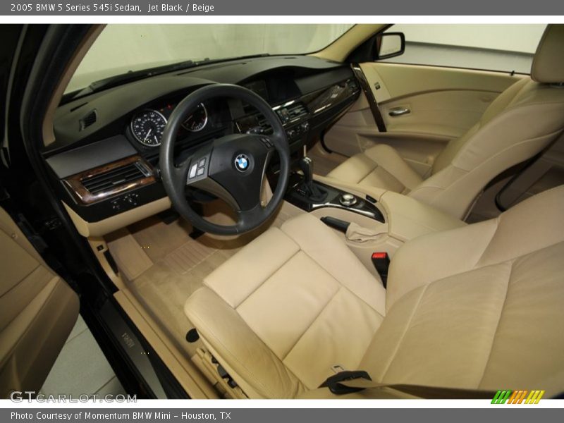 Jet Black / Beige 2005 BMW 5 Series 545i Sedan