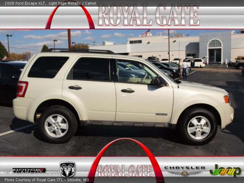 Light Sage Metallic / Camel 2008 Ford Escape XLT