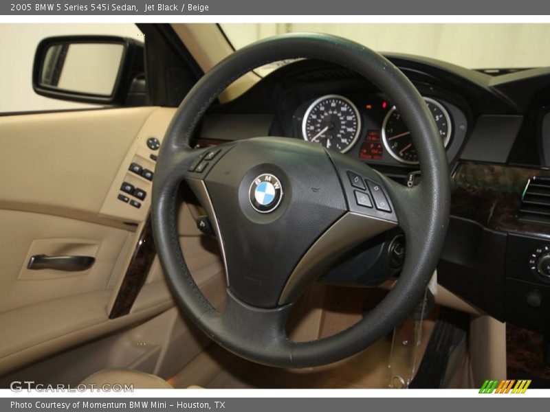 Jet Black / Beige 2005 BMW 5 Series 545i Sedan