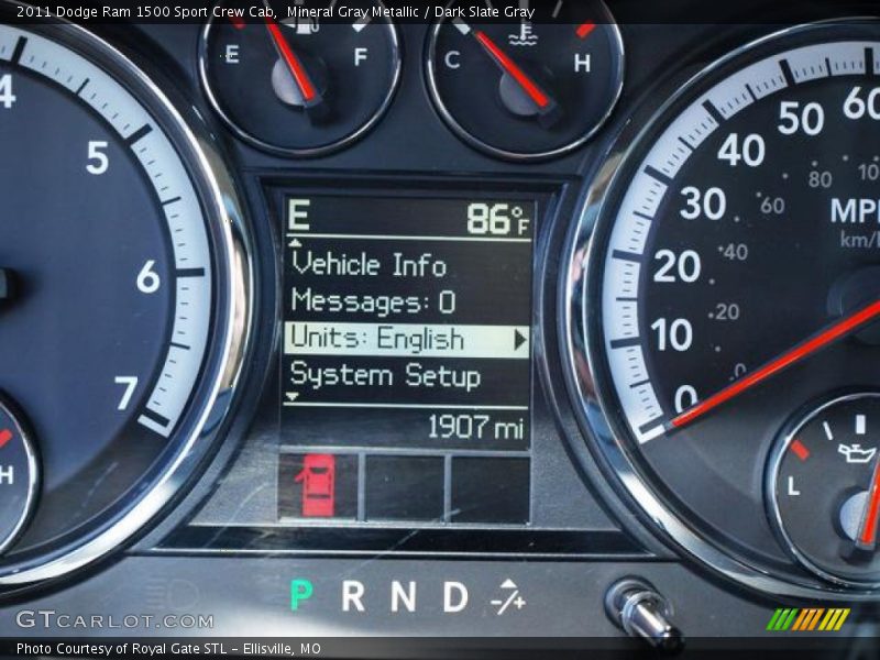 Mineral Gray Metallic / Dark Slate Gray 2011 Dodge Ram 1500 Sport Crew Cab