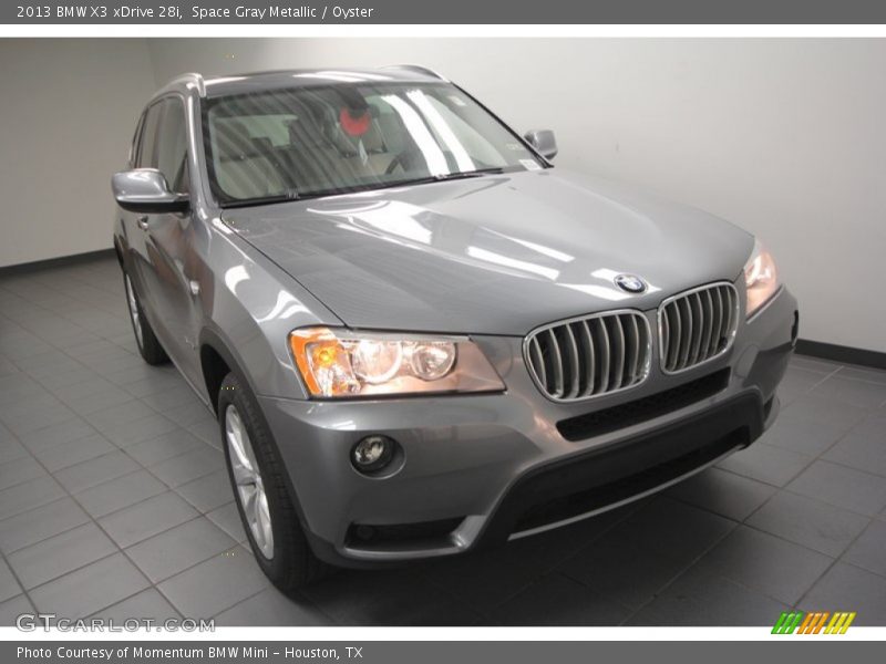 Space Gray Metallic / Oyster 2013 BMW X3 xDrive 28i