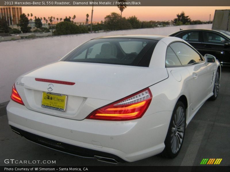 Diamond White Metallic / Porcelain/Black 2013 Mercedes-Benz SL 550 Roadster