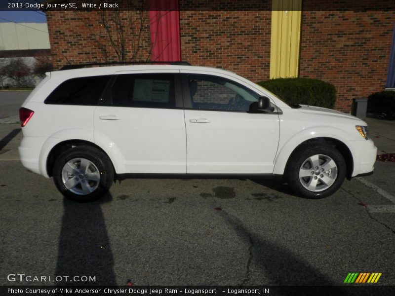White / Black 2013 Dodge Journey SE